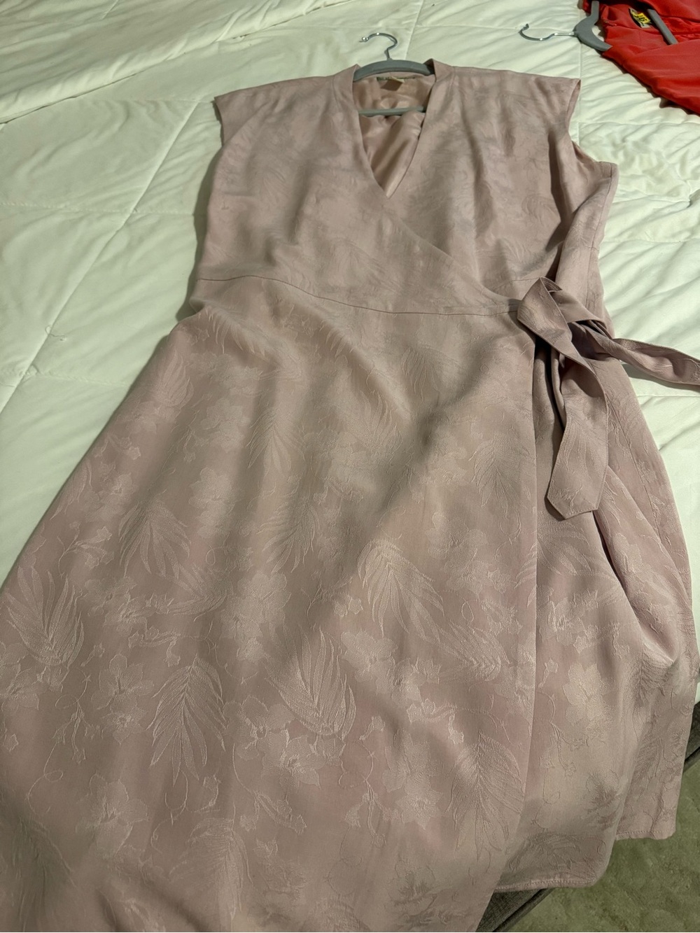 Tommy Bahama Sleeveless Wrap Midi Dress in Dusty Blush